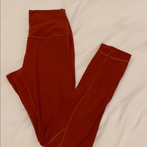 Rust color lulu lemon 7/8 aligns